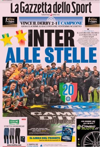 inter- scudetto - derby- gazzetta dello sport