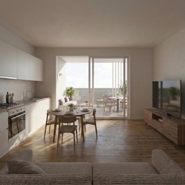 Bilocale con cucina, bagno e lavanderia e spazioso terrazzo. Alloggio B07 - Foto 2