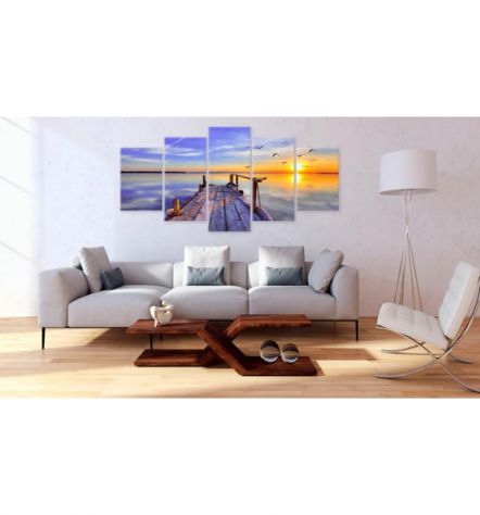 Quadro Pontile Sul Mare 100x50 E 200x100 ARREDALACASA - Foto 2