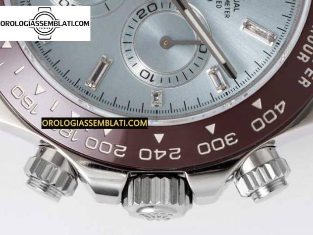 Rolex Replica DAYTONA 116506 CERAMICA MARRONE 1:1 BEST EDITION QUADRANTE BLU GHIACCIO INDICATORE IN CRISTALLO SUL BRACCIALE SS SA4130 - Foto 6