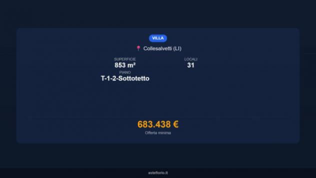 Immobile in asta di 853 m² con più di 5 locali in vendita a Collesalvetti - Foto 16