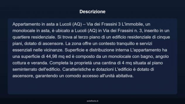 Immobile in asta di 44 m² in vendita a Lucoli - Foto 5