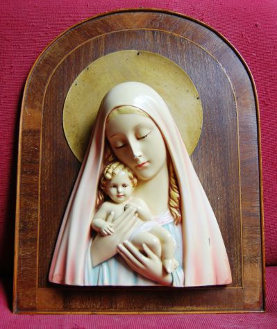 madonnina con bambino in ceramica
