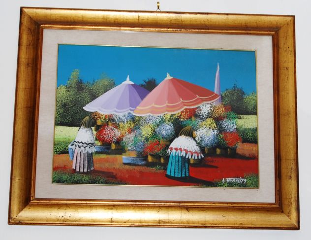 quadro olio su tela Tatari cm. 50x70