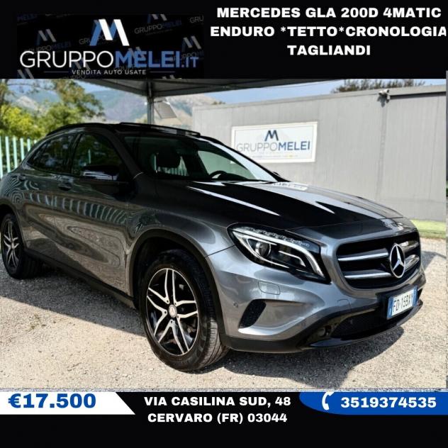 Mercedes GLA 200d 4Matic Enduro *TETTO*CRONOLOGIA TAGLIANDI