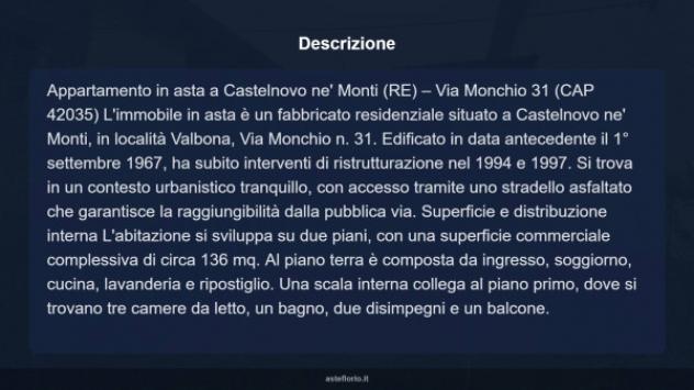 Immobile in asta di 136 m², box auto in vendita a Castelnovo Ne' Monti - Foto 15