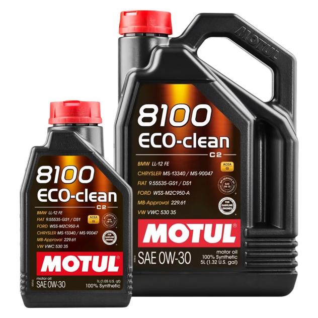 6 LT MOTUL 8100 ECOCLEAN 0W30 Olio Motore Sintetico per Risparmio Carburante