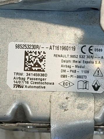 AIRBAG PASSEGGERO RENAULT Twingo III serie 985253230R H4B401 (14) - Foto 3