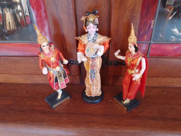 TRIO STATUETTE MADE IN THAILAND ORIGINALI - Foto 4
