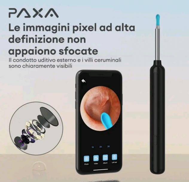 Pulitore condotto uditivo con telecamera - Foto 2
