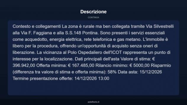 Immobile in asta di 204 m² con più di 5 locali in vendita a Latina - Foto 12