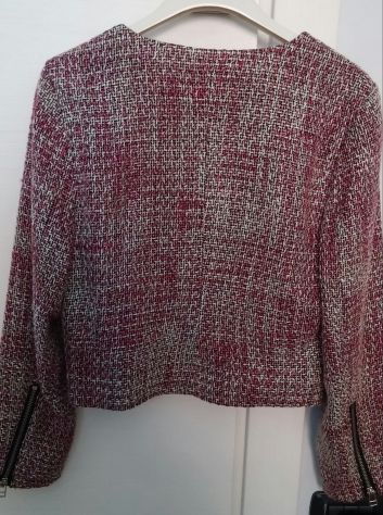 GIACCA TESSUTO BOUCLE’ ROSA/BIANCO - Foto 2