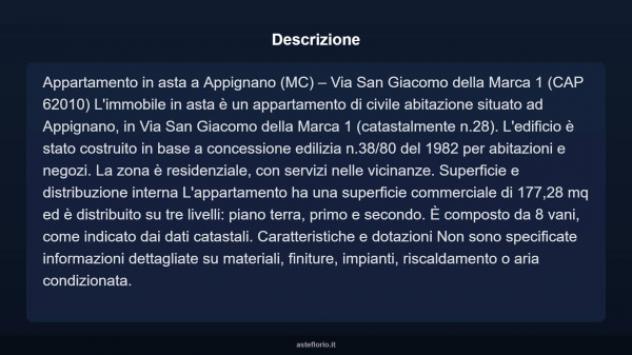 Immobile in asta di 177 m² con più di 5 locali in vendita a Appignano - Foto 4