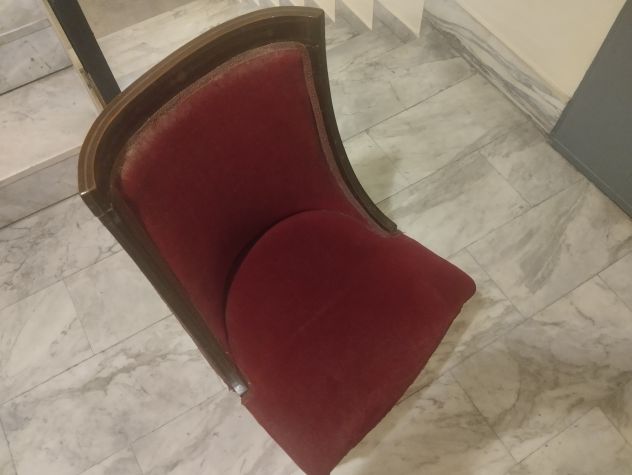 Coppia poltroncine anni 40 ciliegio velluto rosso - Foto 3
