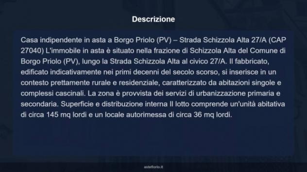 Immobile in asta di 182 m² con più di 5 locali e box auto in vendita a Borgo Priolo - Foto 10