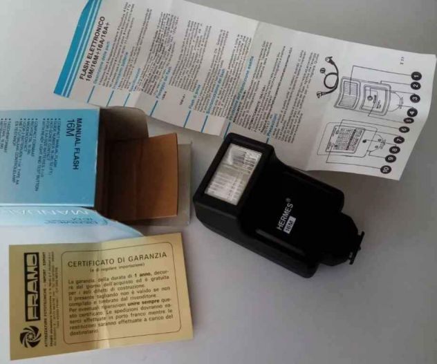 Flash HERMES Phototechnics modello 16M con scatola e libretto d'istruzioni nuovo - Foto 2