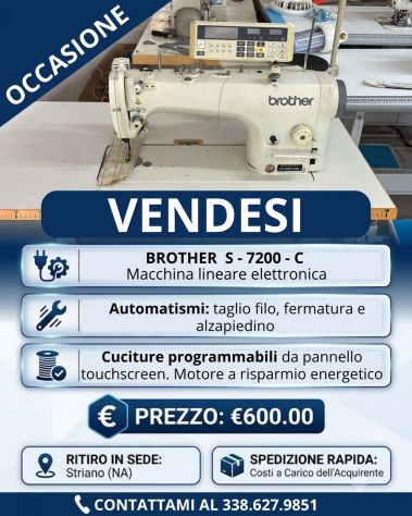 Vendo macchina per cucire Brother S – 7200 - C- Come Nuova