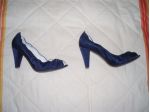 Vendo Decolte' raso blu tacco 10cm by Mauro Leone n. 41 NUOVE
