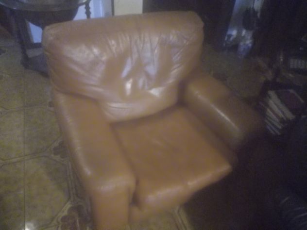 Coppia poltrone vintage in pelle - Foto 3