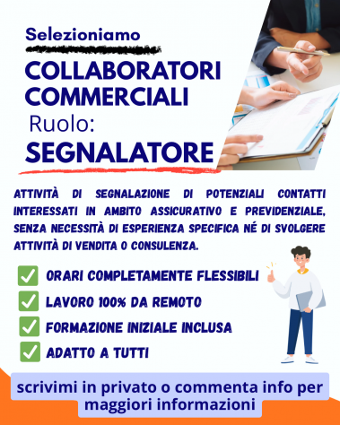 Collaboratore commerciale - segnalazione contatti