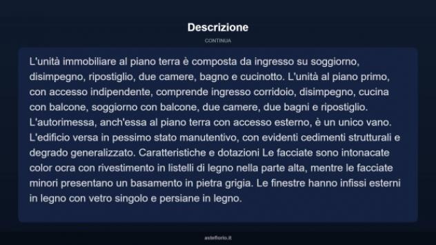 Immobile in asta di 197 m² con più di 5 locali e box auto in vendita a Gaggio Montano - Foto 5