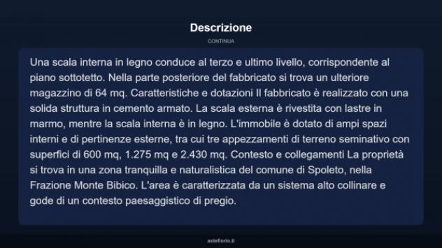 Immobile in asta di 247 m² con più di 5 locali e box auto doppio in vendita a Spoleto - Foto 18