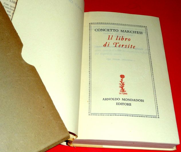 Concetto MARCHESI "Il libro di Tersite". 1950 1a ed.,