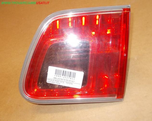 FANALE POST.INT.D. TOYOTA AVENSIS (T270)  Parti elettriche  Fanaleria  Fanali  Fanale post. sx. TOYOTA - AVENSIS - 01-01-2009 - 01-12-2015