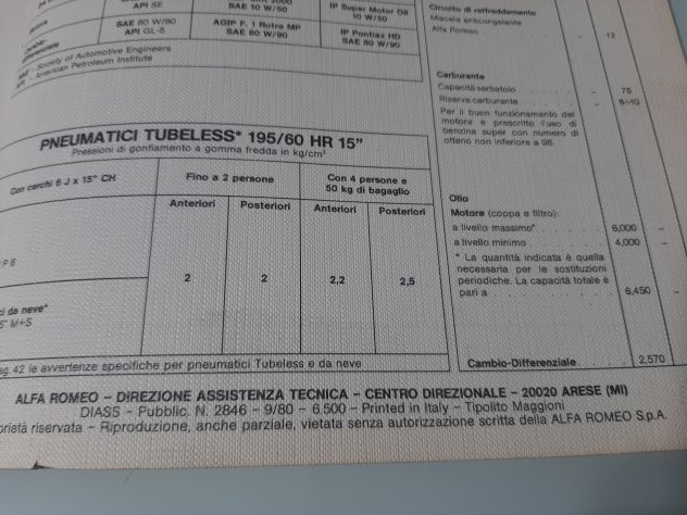 ALFA ROMEO GTV 6 2.5 USO E MAMUTENZIONE ORIGINALE - Foto 3