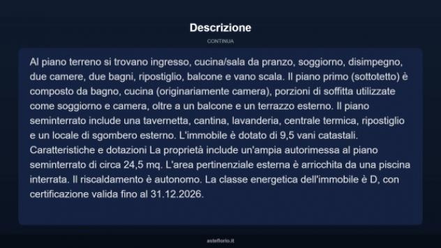 Immobile in asta di 259 m² con più di 5 locali e box auto in vendita a Sciolze - Foto 5