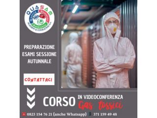 Corso gas tossici (preparazione all'esame) in videoconferenza - ITALIA