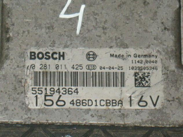 0281011425 ECU ALFA ROMEO 1.9 JTD BOSCH 0281011425 55194364 - Foto 2