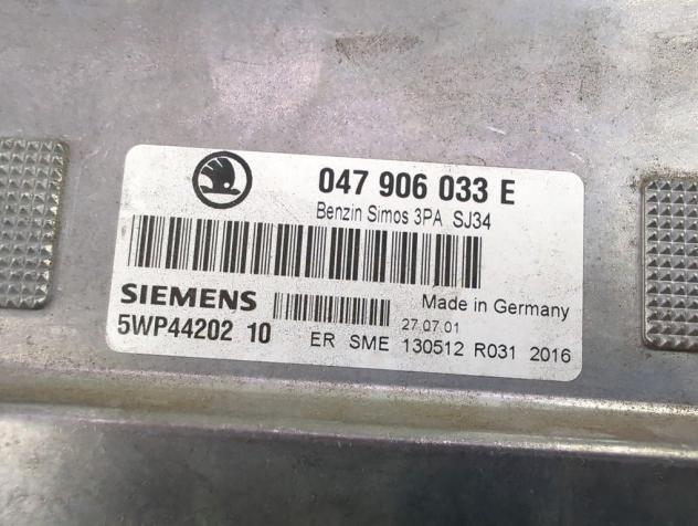 047906033E CENTRALINA INIEZIONE MOTORE SKODA FABIA 1.4 B 44KW 5P (2001) RICAMBIO USATO - Foto 4