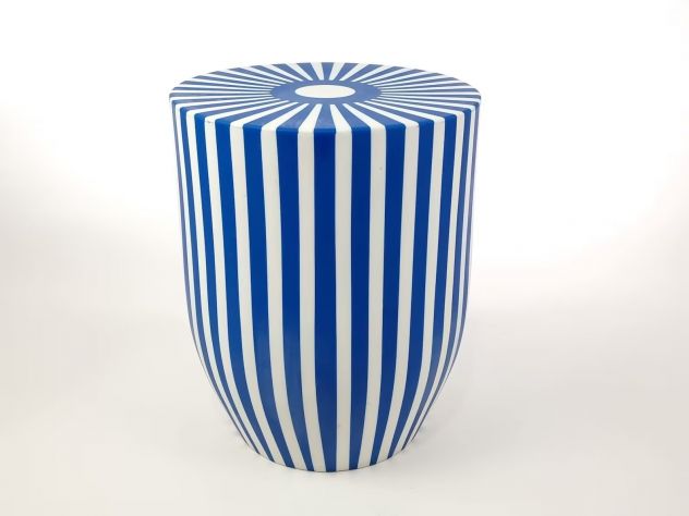 Tavolino marocchino fatto a mano blu e bianco – Design artigianale elegante - Foto 2