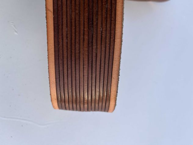 T60 Fascia Nastro in pelle a vegetale brandy H 55 mm - L 4 mt