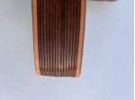 T60 Fascia Nastro in pelle a vegetale brandy H 55 mm - L 4 mt