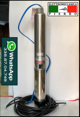 LOWARA 4GS11 POMPA SOMMERSA POZZI V400 TRIFASE HP1.5 CAVO 30MT 100LT/MIN 9BAR