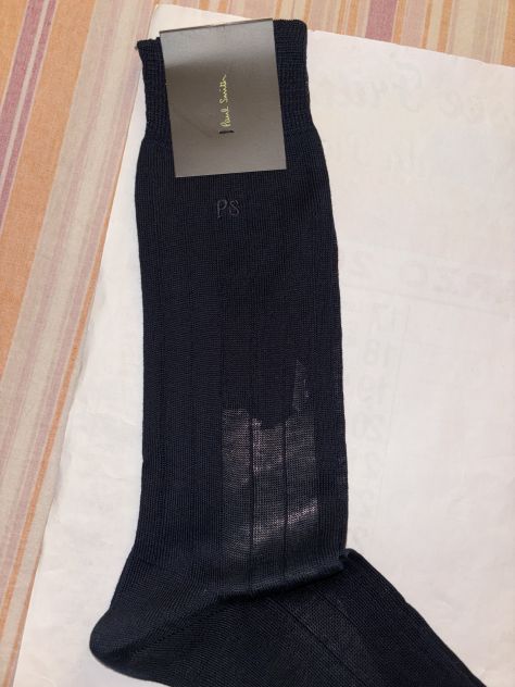 CALZE NUOVE DA UOMO LEGGERE IN COTONE FIRMATE ORIGINALI PAUL SMITH,MADE IN ITALY - Foto 4