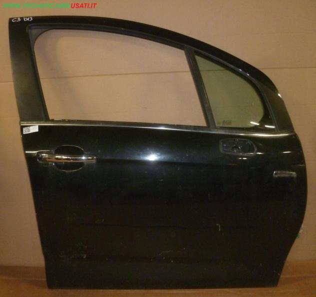 PORTA ANT.D. NERO MET. C/SERR. NO ALZ.  Carrozzeria  Lamierati esterni  Porte  Porta ant. dx. CITROEN - C3 - 01-10-2009 - 01-10-2016