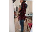 Camicia bordeaux con cappuccio