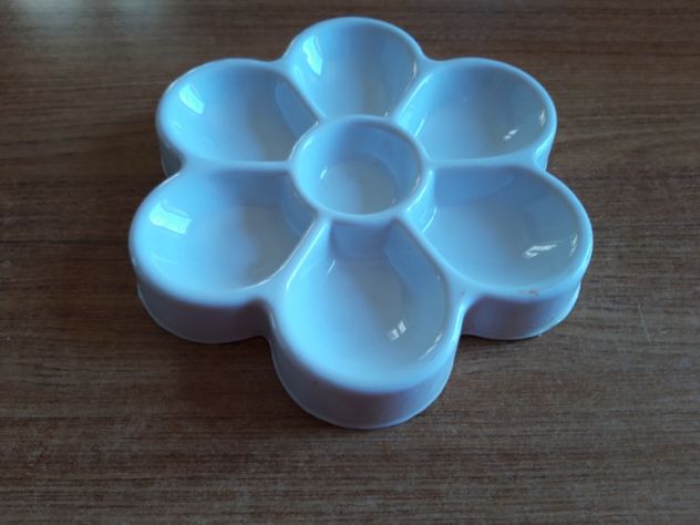 Tavolozza in plastica bianca a fiore - Foto 2