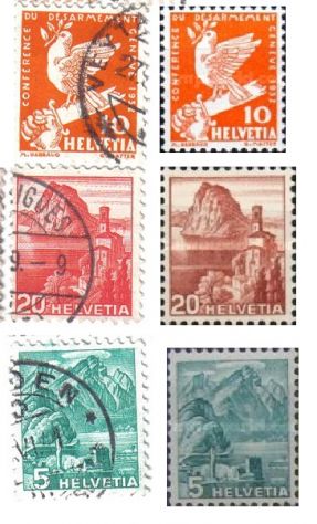 A153 - RARA VARITA' DI FRANCOBOLLI SVIZZERA