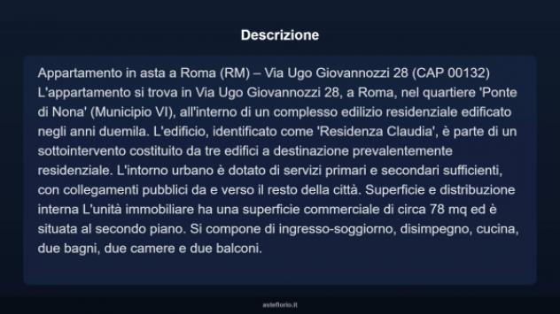 Immobile in asta di 78 m², box auto in vendita a Roma - Foto 5