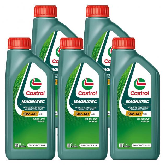 5LT Castrol Magnatec 5W40 A3 B4 Olio Motore con Tecnologia DUALOCK