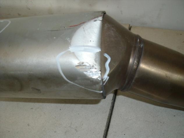SILENZIATORE TERMINALE DESTRO STRISCIATO DUCATI MONSTER 620 44KW 2003 - 2006 57310502D - Foto 3