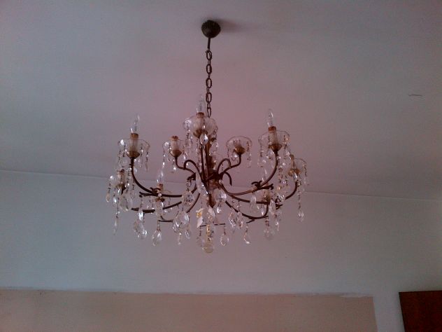 1QA LAMPADARIO OTTONE CRISTALLO - Foto 2