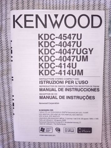Autoradio Kenwood KDC-414U USB - 1 DIN - 50 Euro Trattabili - Foto 4