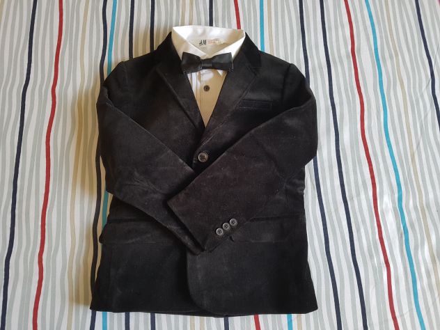 COMPLETO GIACCA DI VELLUTO CAMICIA E PAPILLON 6-7 ANNI + 02 PAPILLON 6-12 - Foto 2