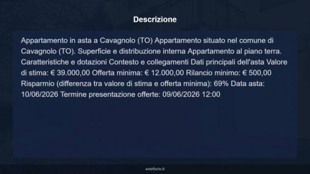 Immobile in asta di 50 m², box auto in vendita a Cavagnolo - Foto 4