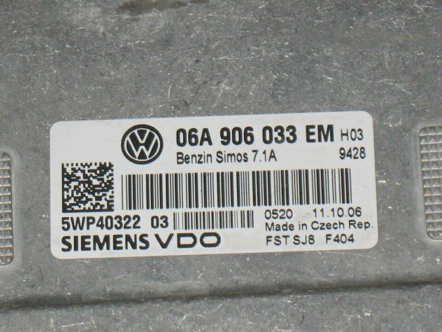 06a906033em ECU vw volkswagen golf 1.6 06a906033em 5wp40322 03 simos 7.1a - Foto 4